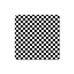 Pattern Checkered Squares Black White Pattern Square Magnet