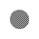 Pattern Checkered Squares Black White Pattern Golf Ball Marker (10 pack)