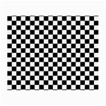 Pattern Checkered Squares Black White Pattern Small Glasses Cloth