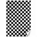 Pattern Checkered Squares Black White Pattern Canvas 12  x 18 