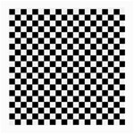 Pattern Checkered Squares Black White Pattern Medium Glasses Cloth (2 Sides)