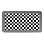 Pattern Checkered Squares Black White Pattern Memory Card Reader (Mini)