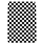 Pattern Checkered Squares Black White Pattern Removable Flap Cover (L)