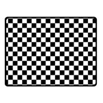 Pattern Checkered Squares Black White Pattern Two Sides Fleece Blanket (Small)