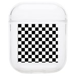 Pattern Checkered Squares Black White Pattern Soft TPU AirPods 1/2 Case