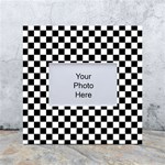 Pattern Checkered Squares Black White Pattern White Box Photo Frame 4  x 6 