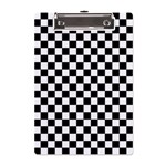 Pattern Checkered Squares Black White Pattern A5 Acrylic Clipboard