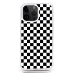 Pattern Checkered Squares Black White Pattern iPhone 14 Pro Max TPU UV Print Case