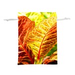 Leaves Plant Pattern Croton Nature Lightweight Drawstring Pouch (L)