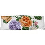 Embroidery Roses Floral Design 21 x63  Body Pillow Case Dakimakura (Two Sides)