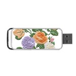 Embroidery Roses Floral Design Portable USB Flash (Two Sides)