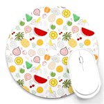 Pattern Seamless Texture Fruit Round Mousepad