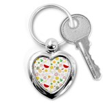 Pattern Seamless Texture Fruit Key Chain (Heart)