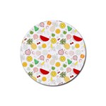 Pattern Seamless Texture Fruit Rubber Coaster (Round)