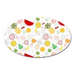 Pattern Seamless Texture Fruit Oval Magnet