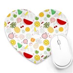 Pattern Seamless Texture Fruit Heart Mousepad