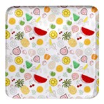 Pattern Seamless Texture Fruit Square Glass Fridge Magnet (4 pack)