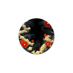 Korean Art Flowers Asian Pattern Golf Ball Marker