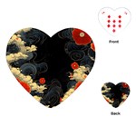 Korean Art Flowers Asian Pattern Playing Cards Single Design (Heart)