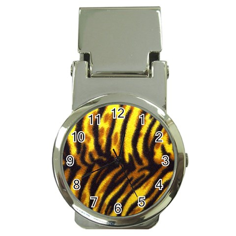 Tiger Pattern Money Clip Watch from ArtsNow.com Front