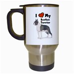 BOSTON TERRIER Travel Mug (White)