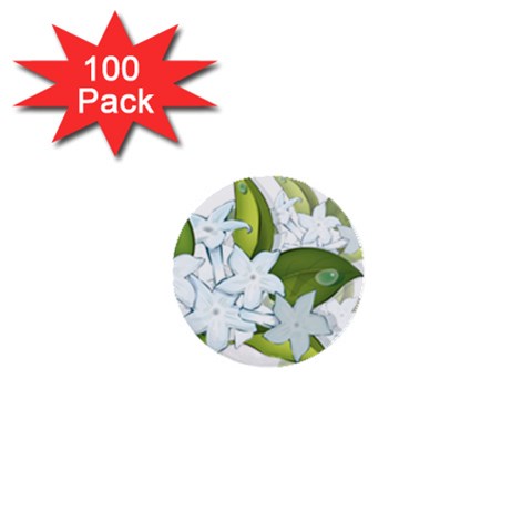 flower037 1  Mini Button (100 pack)  from ArtsNow.com Front