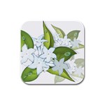 flower037 Rubber Square Coaster (4 pack)