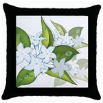 flower037 Throw Pillow Case (Black)