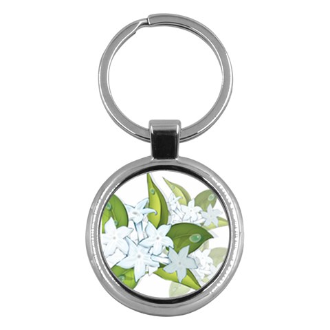 flower037 Key Chain (Round) from ArtsNow.com Front