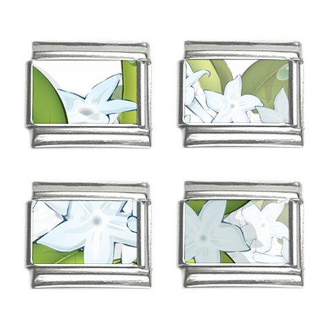 flower037 9mm Italian Charm (4 pack) from ArtsNow.com Front