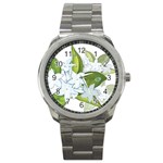 flower037 Sport Metal Watch