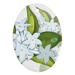 flower037 Oval Ornament (Two Sides)