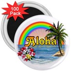 Aloha 3  Magnet (100 pack)
