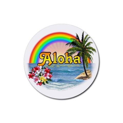 Aloha Rubber Coaster (Round) from ArtsNow.com Front