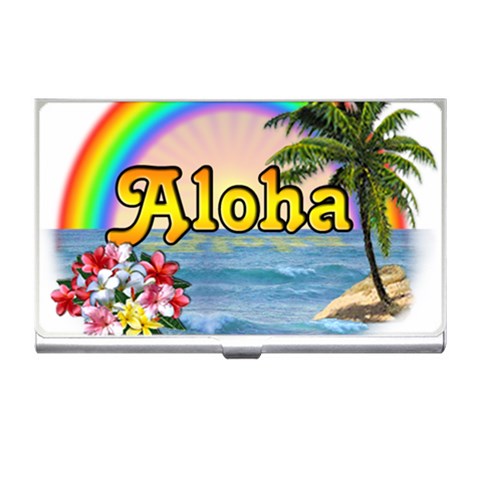 Aloha Business Card Holder from ArtsNow.com Front