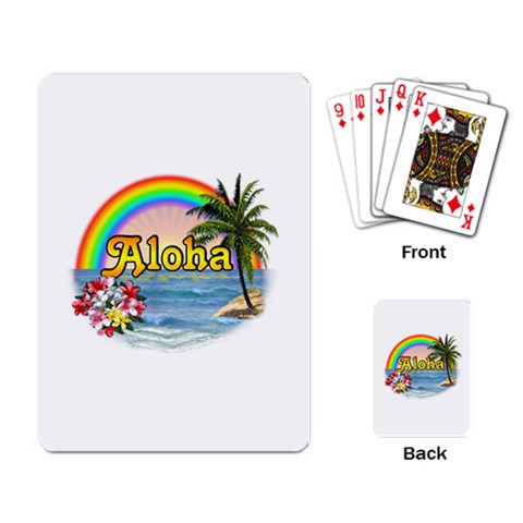 Aloha Playing Cards Single Design from ArtsNow.com Back