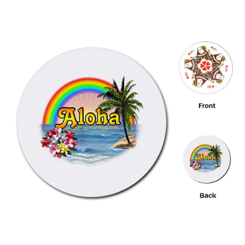 Aloha Playing Cards (Round) from ArtsNow.com Front