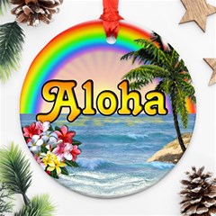 Aloha Round Ornament (Two Sides) from ArtsNow.com Front