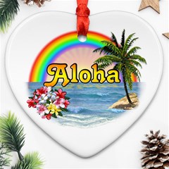 Aloha Heart Ornament (Two Sides) from ArtsNow.com Front