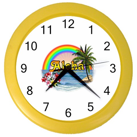 Aloha Color Wall Clock from ArtsNow.com Front