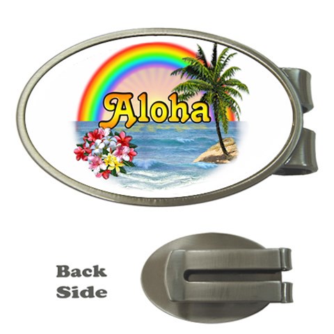 Aloha Money Clip (Oval) from ArtsNow.com Front