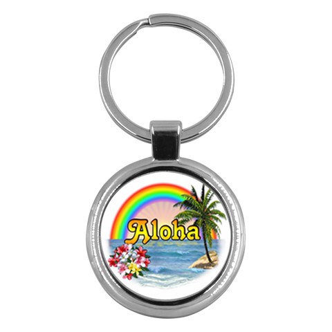 Aloha Key Chain (Round) from ArtsNow.com Front