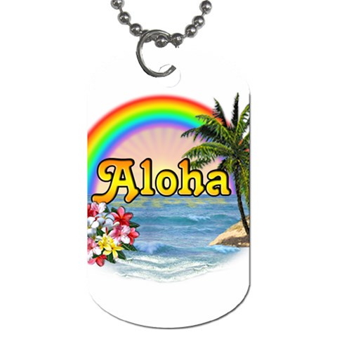 Aloha Dog Tag (One Side) from ArtsNow.com Front