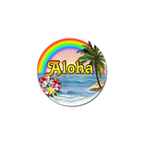 Aloha Golf Ball Marker (4 pack) from ArtsNow.com Front