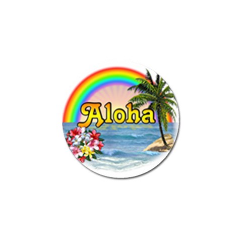 Aloha Golf Ball Marker (10 pack) from ArtsNow.com Front