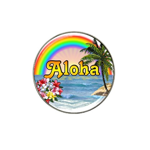 Aloha Hat Clip Ball Marker (4 pack) from ArtsNow.com Front