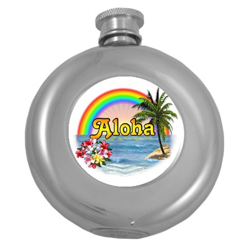 Aloha Hip Flask (5 oz) from ArtsNow.com Front