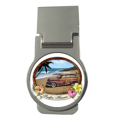 Surfin  Hawaii Money Clip (Round) from ArtsNow.com Front