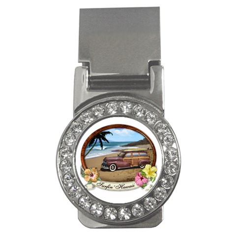 Surfin  Hawaii Money Clip (CZ) from ArtsNow.com Front