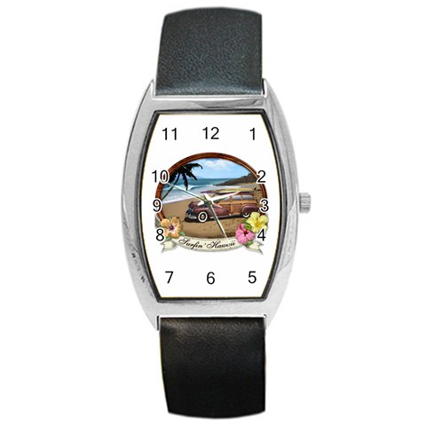 Surfin  Hawaii Barrel Style Metal Watch from ArtsNow.com Front